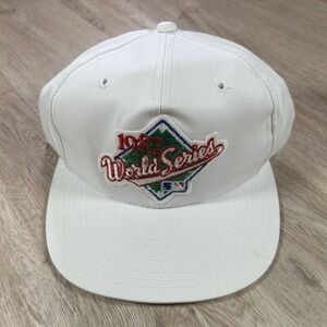 VTG Sports Specialties 1987 World Series Hat Snapback MLB Baseball White Cap